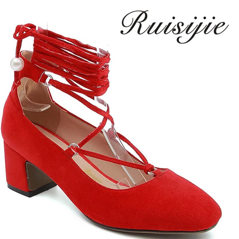 square toe heels lace up
