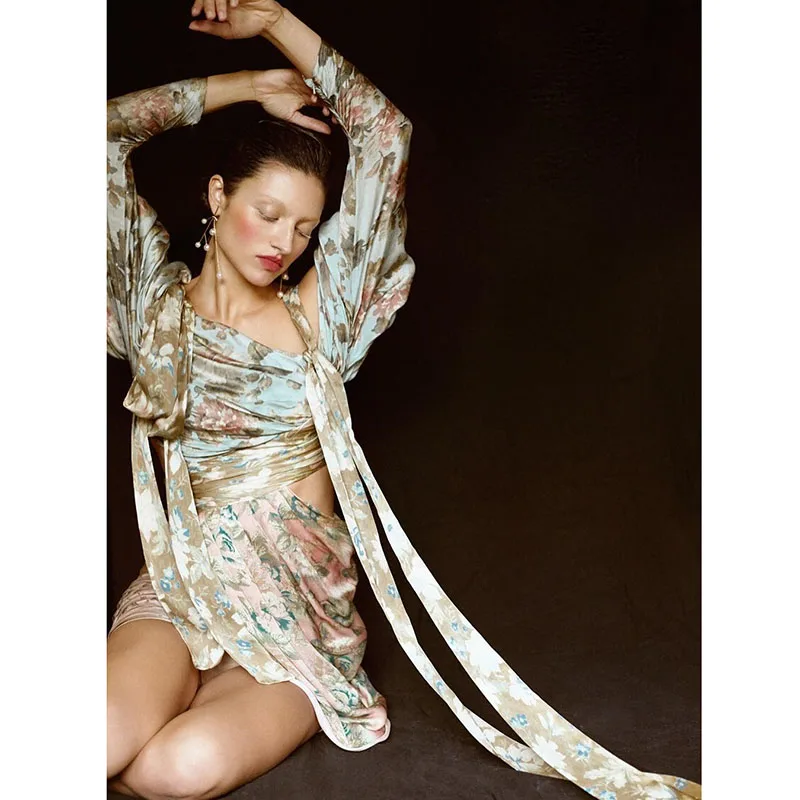 

Sale Bohemia Runway High Quality Print Sexy Mini Silk Dress Beach Holiday Premium Dress
