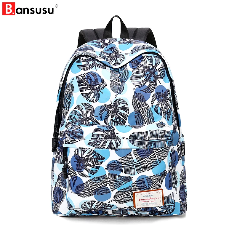 Simple Qualities Comfortable Girl Waterproof Polyester Backpacks Cute Pineapple Printing Female