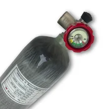 Red Safety Valve attached 4500Psi 3L Composite Carbon Fiber Cylinder PCP air gun rifle Paintball bottle air refill-V