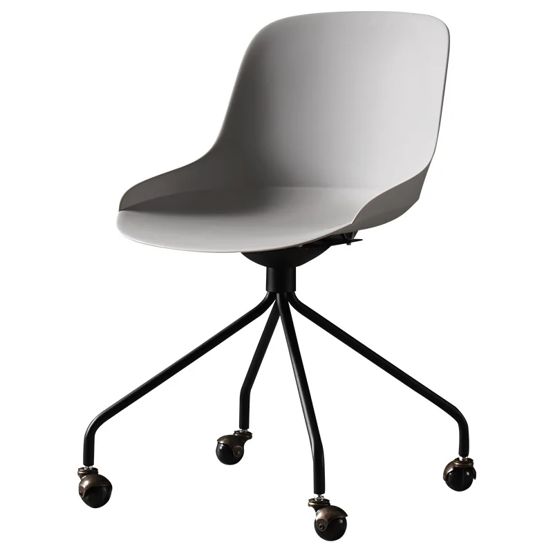 

Italy Design Simply Chair with Caster / Plastic Backrest