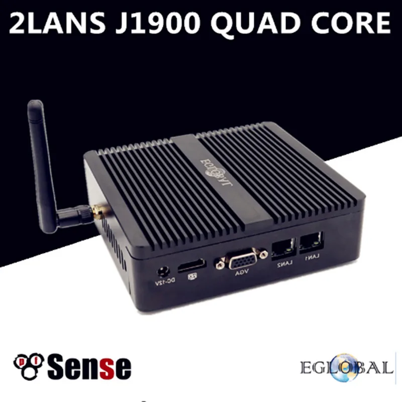 Eglobal Мини ПК Pfsense Windows 2 Gigabit J1900 Celeron N2810 безвентиляторный фаервол маршрутизатор клиент 4 Гб ОЗУ