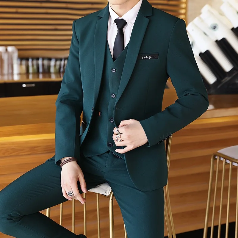 Cozimastarla Mens Three Piece Set Suits Spring Autumn Men's Casual