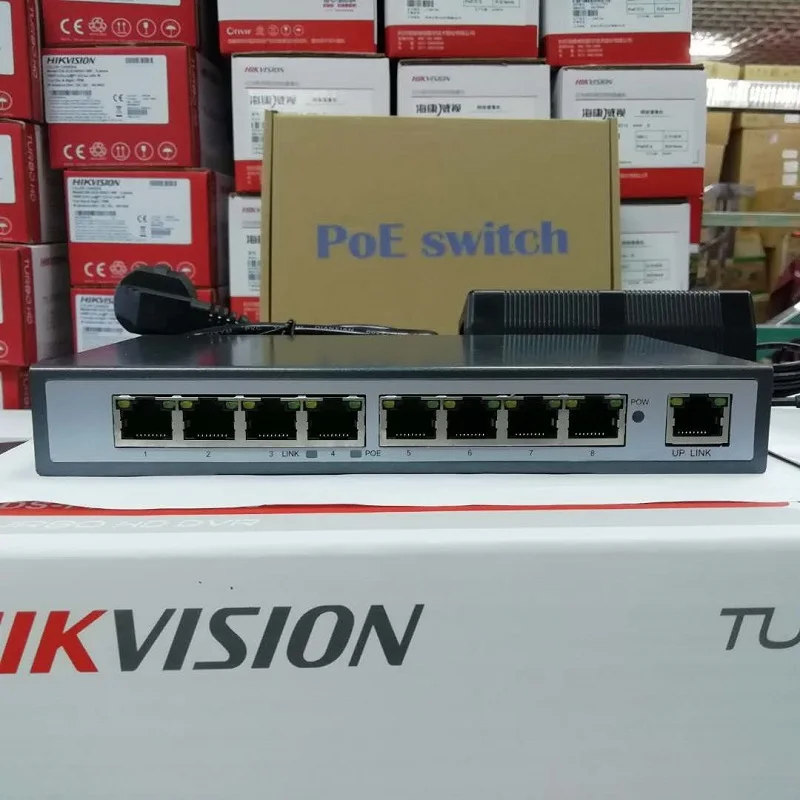 Poe 8-портовый коммутатор AP RJ45 восходящего коммутатора с поддержкой POE сети совместимых сетевые камеры и беспроводной AP power IEEE 802.3af (15,4 Вт)