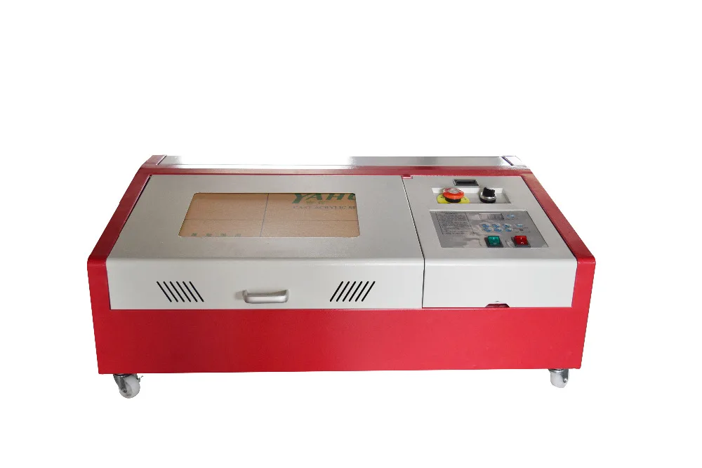 New 40W CO2 USB 300x200mm laser engraving knife woodworking craft + 4 rounds