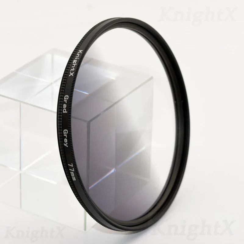 KnightX цветной фильтр УФ nd поляризатор CPL для nikon canon grijsfilter vierkant d60 450d lente 1000d цифровой камеры 58 67 77 мм - Цвет: Grad ND8 Gray