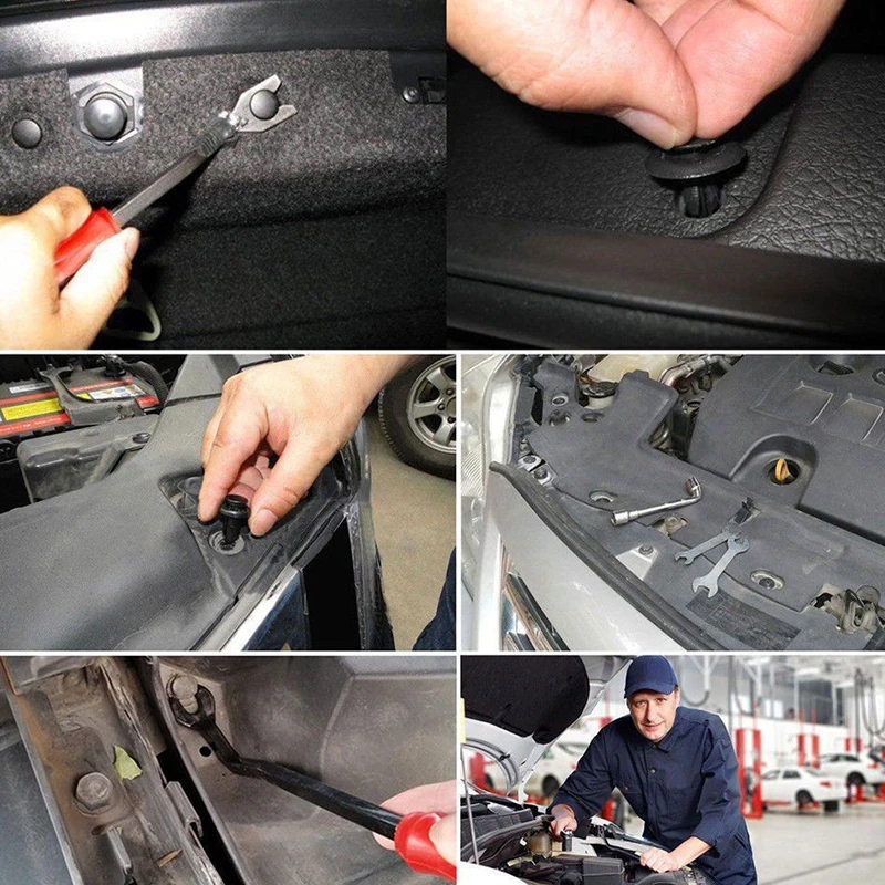 Clipes do Carro Tamanhos Universal Misturado Corpo Veículo Plástico Push Pin Rebite Fixadores Guarnição Clipe Moldando Clipes Acessórios Kit 630 Pçs 16 15 High Quality Automóveis e motos