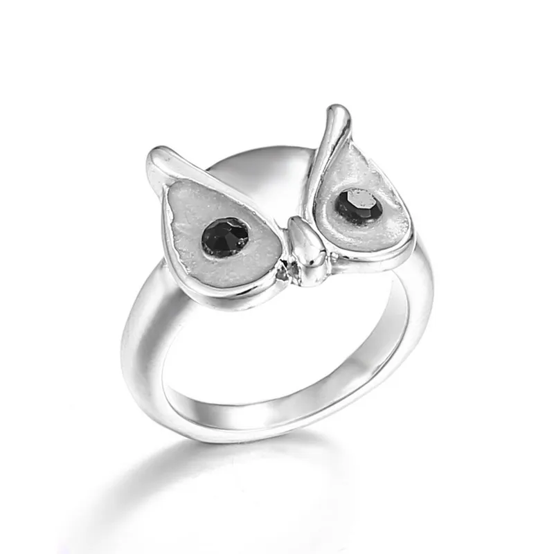 

Ring Fashion women Jewelry glowing in the dark High quality Punk Vintage animal owl rings Finger