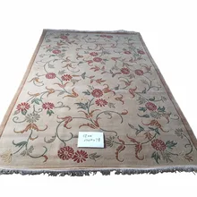 150 линия ручной Узелок шерсть Восточный тибетский ковер ручной работы тибетский ковер с шелковыми цветами