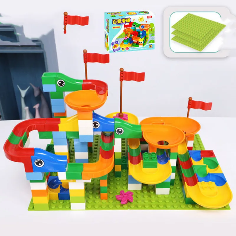 

Racing Labyrinth Ball Track Funnel Slider Building Blocks Brick Educational Toys Compatible Educational Toys