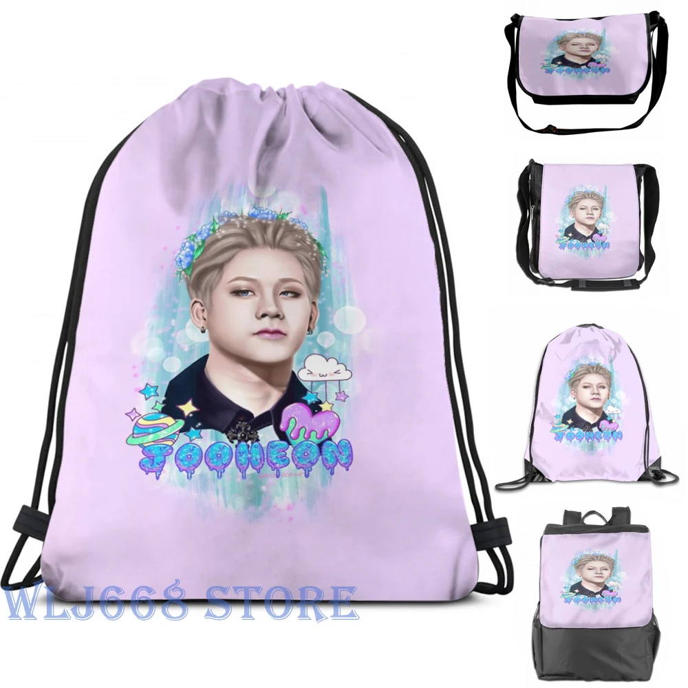 Сумка через плечо с забавным графическим принтом женский рюкзак Monsta X Jooheon для