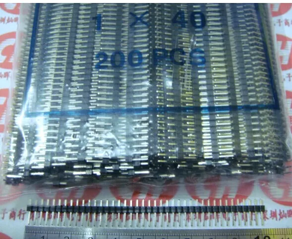200 шт./лот Nextron 2 54 мм 1X40 40P Однорядный штырьковый Коннектор с золотым покрытием|strip