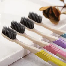 Пшеничная соломенная зубная щетка высокого качества зубная щетка бамбуковая щетка с древесным углем щетка Экологичная щетка уход за зубами K-666