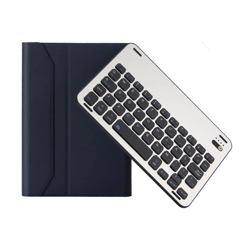 For iPad mini Bluetooth Keyboard Leather Case Metal Smart Keyboard Cover Wireless keyboard for ipad mini1/ mini2/ Mini3/Mini4