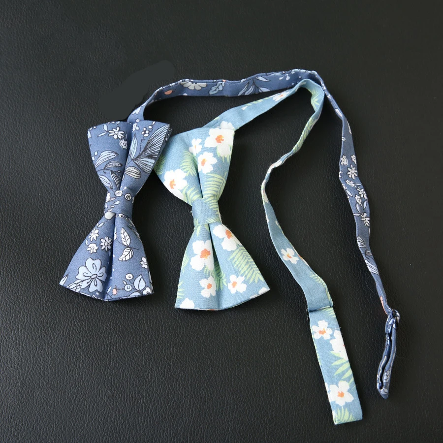 Mantieqingway хлопок Bowties для мужчин с цветочным принтом лук Галстуки Для Свадьба Gravatas
