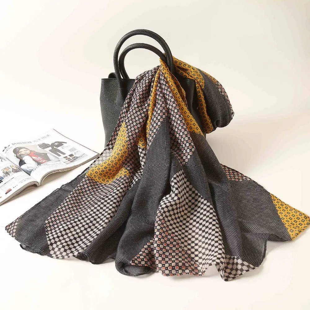 

2019 New Geometry Scarves Shawls Women Fashion Geometric Scarf Hijab 5 Color Wholesale 10pcs/lot Free Shipping