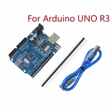 Для Arduino UNO R3 CH340G MEGA328P чип 16 МГц ATMEGA328P-AU макетная плата интегральные схемы комплект чехол+ USB кабель