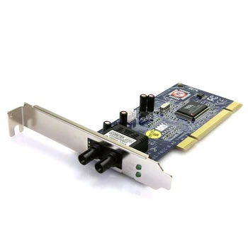 

StarTech.com 100Mbps PCI Multi Mode ST Fiber Ethernet NIC Network Adapter 2km, Internal, Wired, PCI, Fiber, 100 Mbit/s, Blue,Sil