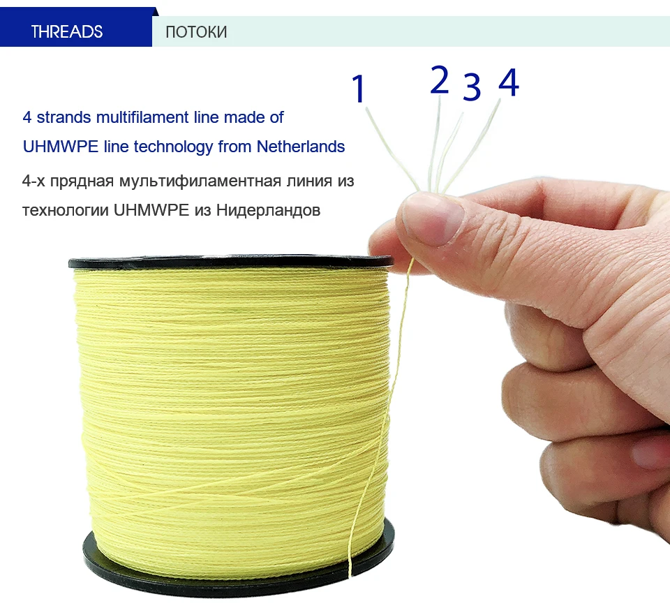 Lawaia рыболовная леска, 500 м, крепкая лошадь, 4 нити, плетеная рыболовная проволока, днема, 10 фунтов, 30 фунтов, 40 фунтов, 80 фунтов, товары для ловли нахлыстом
