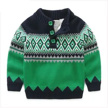 Детский свитер с высоким содержанием хлопка для мальчиков зимнее пальто в полоску для детей от 2 до 10 лет