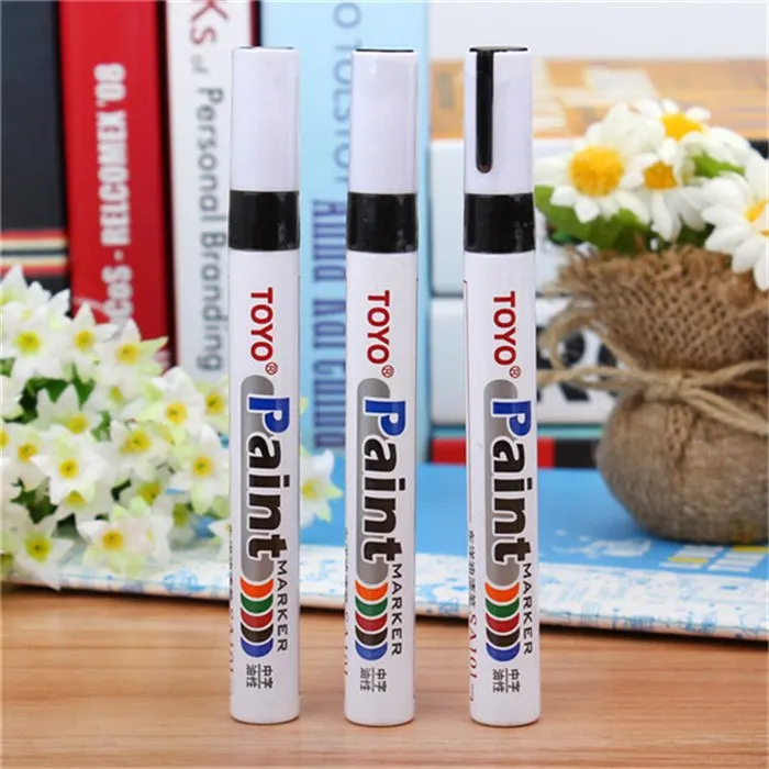 9 Colors White Waterproof Permanent Paint Marker Pen Car Tyre Paint Pen Rubber Tread Environmental Tire Painting DIY Office Gift (7)
