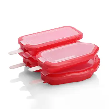 

4Pcs Silicone Ice Cream Popsicle Mould Silicone Non-toxic Popsicle Ice Cream Mould Innovative Cute Homemade Stick Ice Mould