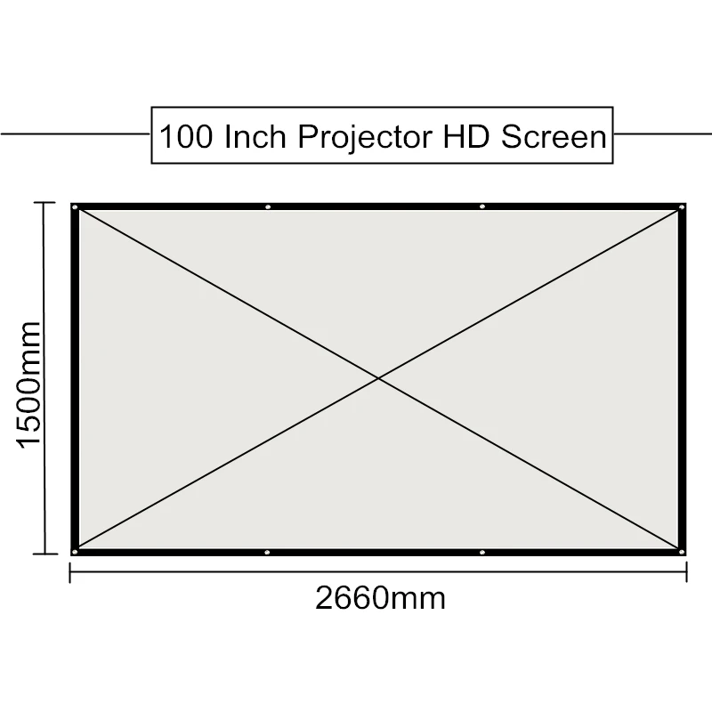 1 шт. 120 дюймовый экран для hd-проектора гибкий складной проекционный экран для классной подготовки домашнего кинотеатра переносной экран