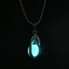 Larme chaude lueur dans l'obscurité pendentif collier Vintage brillant bijoux pour hommes lumineux mode femmes ► Photo 2/6