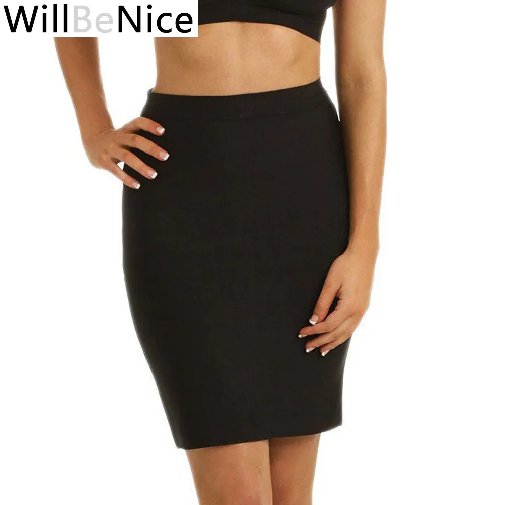 

WillBeNice Black 2018 New High Wait Sexy Girl Short Pencil Bandage Skirt