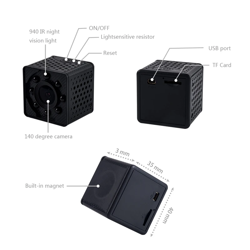 PUAroom HD 1080P WiFi мини камера 4K IP Irrespecitive ночное видение светодиодная домашняя
