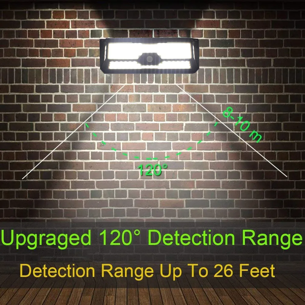 Наружный светильник ночного освещения датчик движения 136 светодиодный светильник на солнечной энергии Водонепроницаемый 3 режима настенный светильник для крыльца сада улицы Авто безопасности