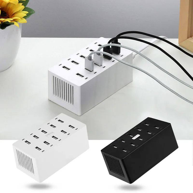 

Multiple Intelligent USB Charger 10 Port Quick Charge Fast Charging Adapter Charger Mobile Phone Travel Charger For Smartphone