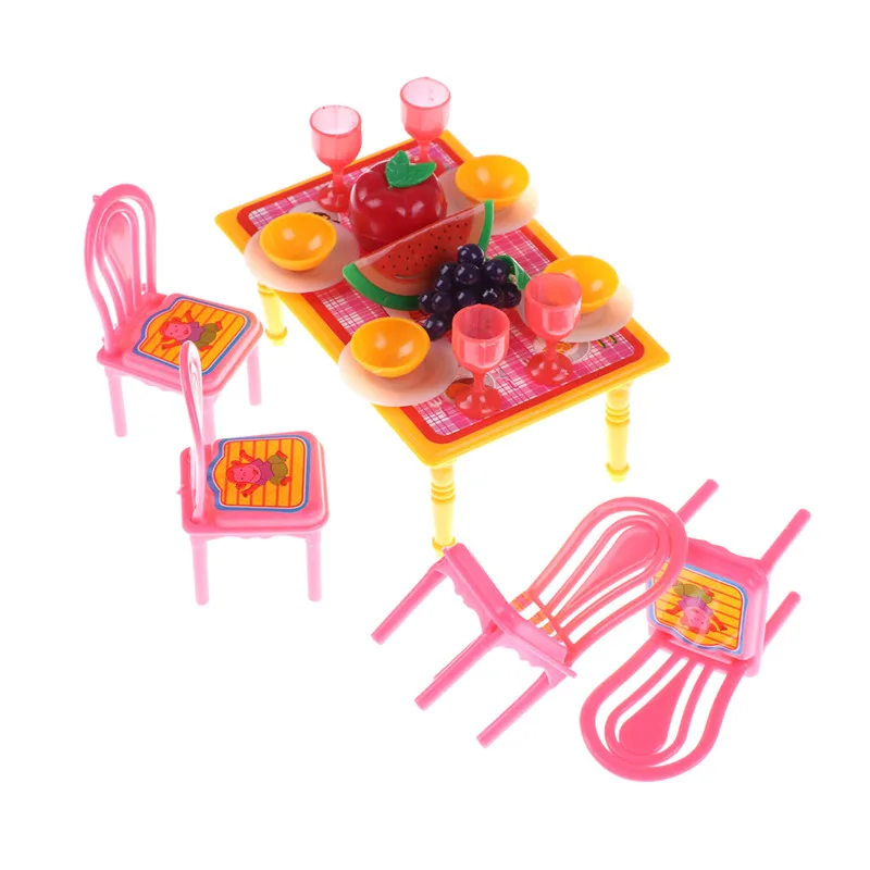 20pcs Dollhouse Model Dinner Table Set Food Fruits Dining Dinnerware