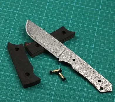 440C& 1095 кованая Дамасская сталь нож лезвия заготовки острый фиксированный охотничий нож кемпинг нож 58HRC - Цвет: Blade Kits