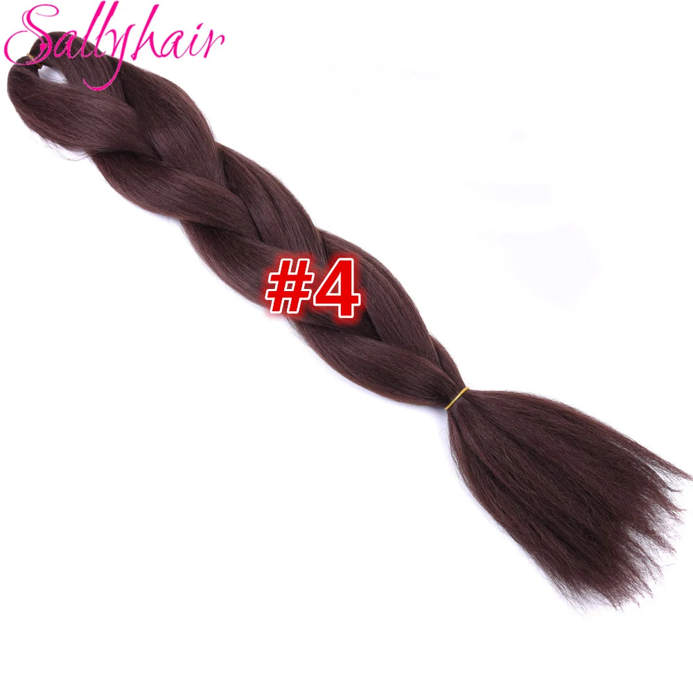 Jumbo косы ombre плетение волос 2 3 тон чёрный; коричневый розовый цвет sallyhair 24 дюйма высокой Температура Волокно Синтетические волосы расширение - Цвет: #16