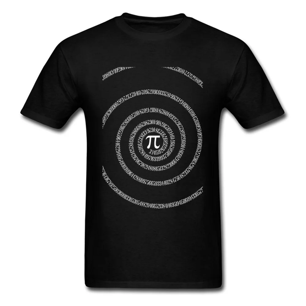 A Spiral Pi 2018 Geek Chic Мужская футболка с буквенным принтом черно-белый хлопковый топ