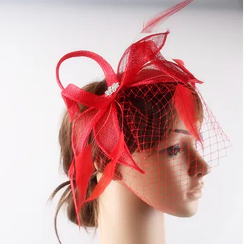 

17 colors fashion sinamay material fascinator headpiece birthday hair accessories nice church hats suit for all season FNR151247