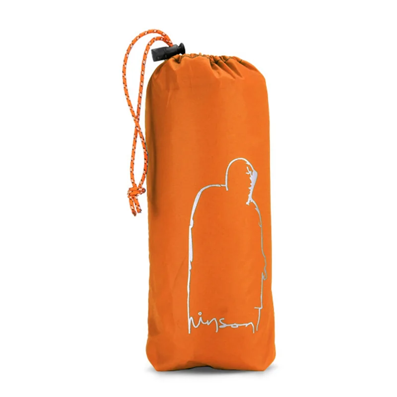 3 в 1, дорожное водонепроницаемое пончо, солнцезащитное укрытие, походный коврик, на открытом воздухе, 210 T, полиэфирное дождевик, укрытие, рюкзак, плащ - Цвет: Оранжевый