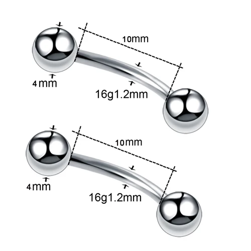 2 шт./лот, Пирсинг из нержавеющей стали, пирсинг, пирсинг в носу, пирсинг на спирали бровей, пирсинг, штанга, пирсинг, лингуа, ювелирные изделия для тела - Окраска металла: Style 4