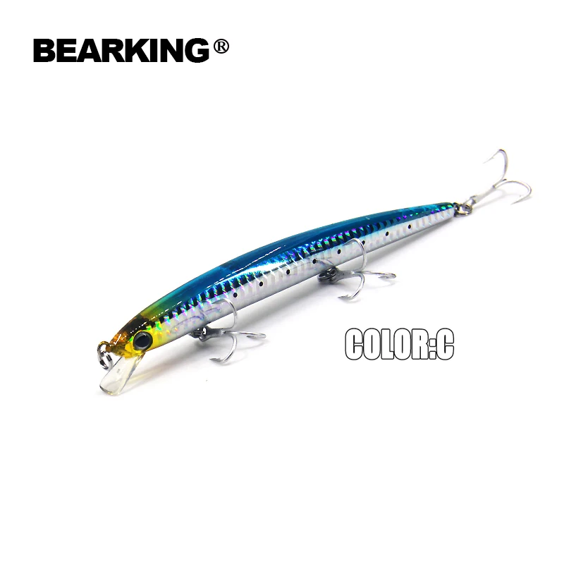 140mm/16g,5pcs/.lot. Color send randomly! 2016 good fishing lures minnow,quality Bearking professional minnow
