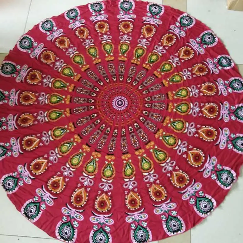 Горячая продажа круглый коврик Scarve МАНДАЛА ГОБЕЛЕН пляжный пикник плед одеяло