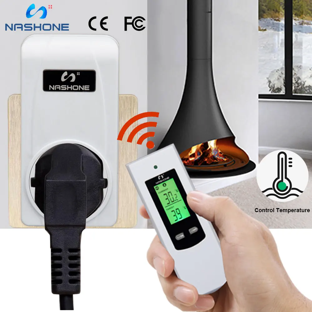 Nashone Wireless Remote Control Temperature Thermostat Digital