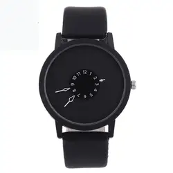 Горячее предложение 2019 модные женские часы Мужские кварцевые наручные часы Уникальный циферблат дизайн простые часы для влюбленных