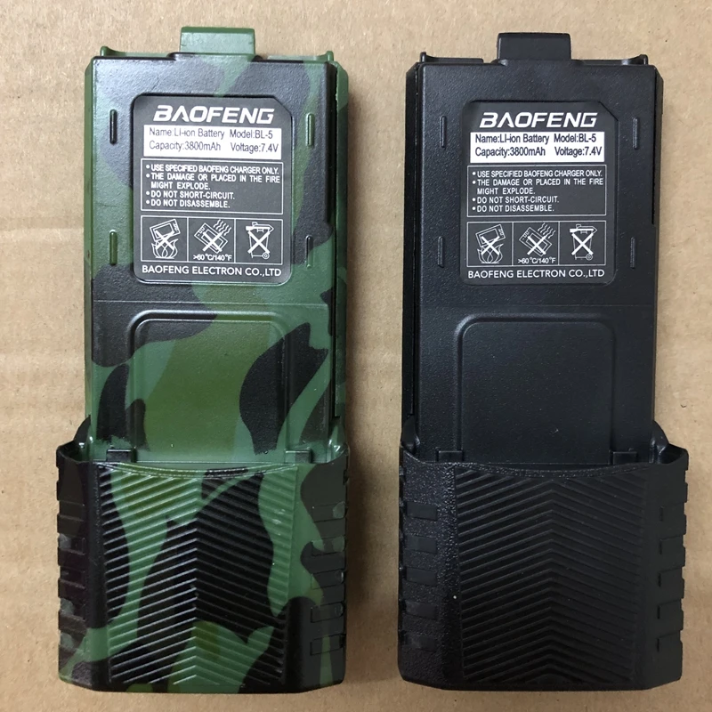 2 шт. UV 5R портативная рация батарея BL 5 1800 мА/ч 3800 Оригинал baofeng фабрики