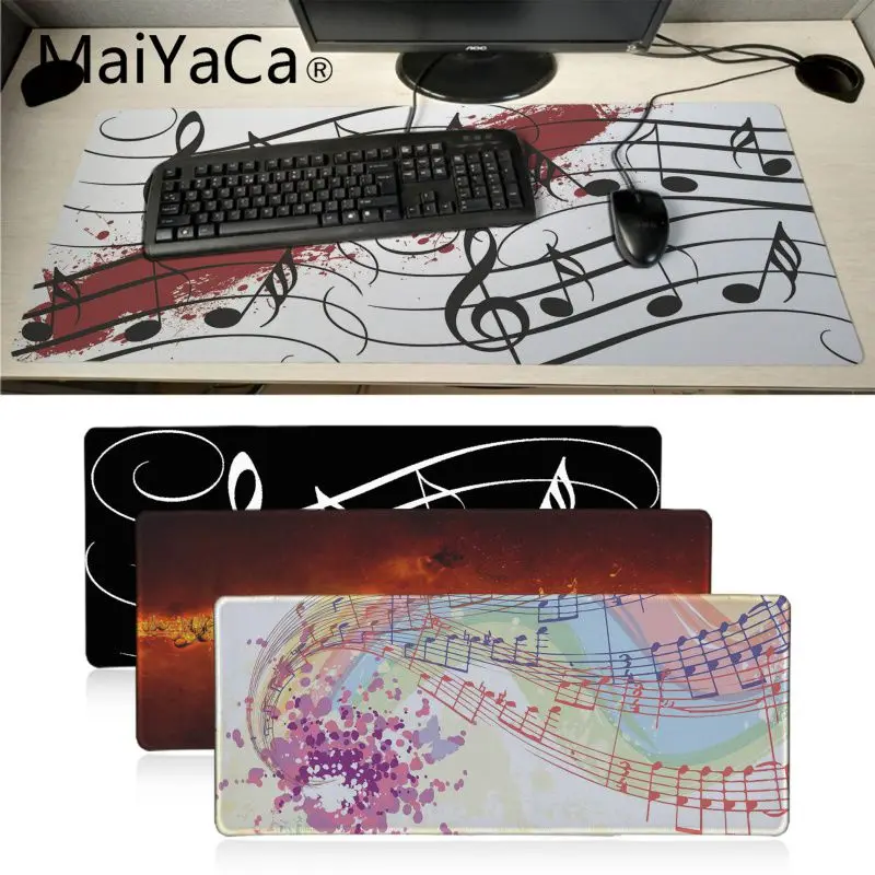 

Maiyaca Boy Gift Pad Music notes flowing Rubber Mouse Durable Desktop Mousepad Professional Gaming Mousepad Grande Keyboard Mat