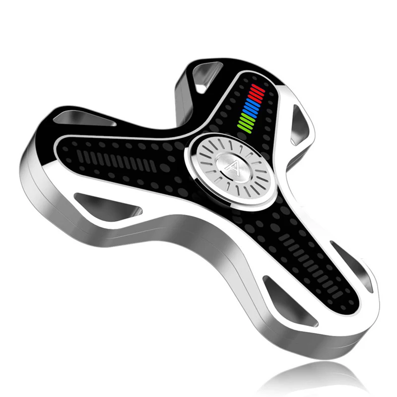 Приложение освещение умный палец Спиннер светодиодный с кодом декомпрессии EDC три руки Спиннер светящийся Перезаряжаемый USB Игрушка-Лидер продаж, спинер