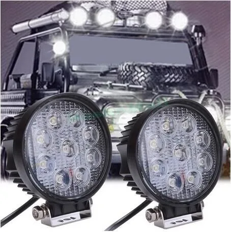 

27W 4 Inch 12V 24V Round LED Work Light Spot/Flood LED Light Lamp Work Light for Off Road Car Truck Motorcycle Hot Selling