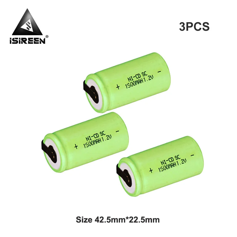 

Electric Rechargeable Batteries Cell 1500mAh 1.2V SC Ni-CD DIY Power Tool Battery Packs Subc Ni CD Accumulator Toys Flashlight