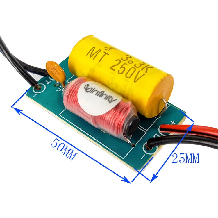 Tenghong 2 шт. чистый аудио высокочастотные динамики кроссовер 40W 4/6Ohm автомобиль изменение твитер кроссовер 1 способ фильтр делитель частоты "сделай сам"