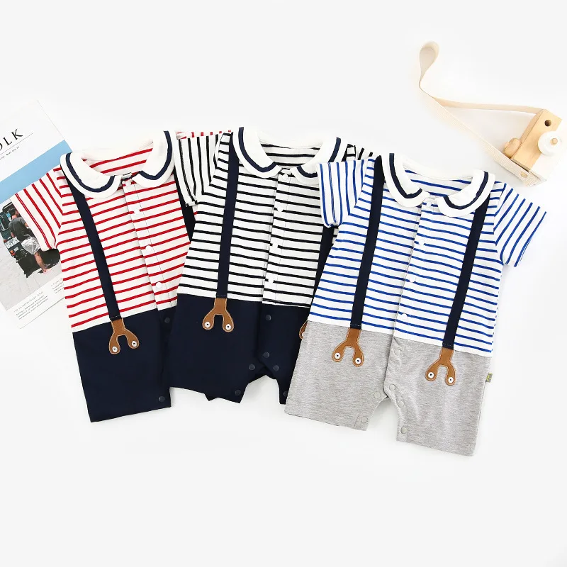

Summer Baby Romper Short Sleeve 2019 Fashion Short Sleeve Striped Baby Clothes